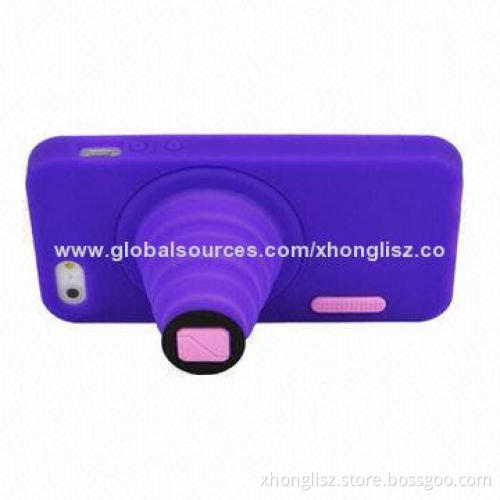 Fashionable Cute Silicone Mobile Phone Case for iPhone with Different Colors and Styles Welcomed